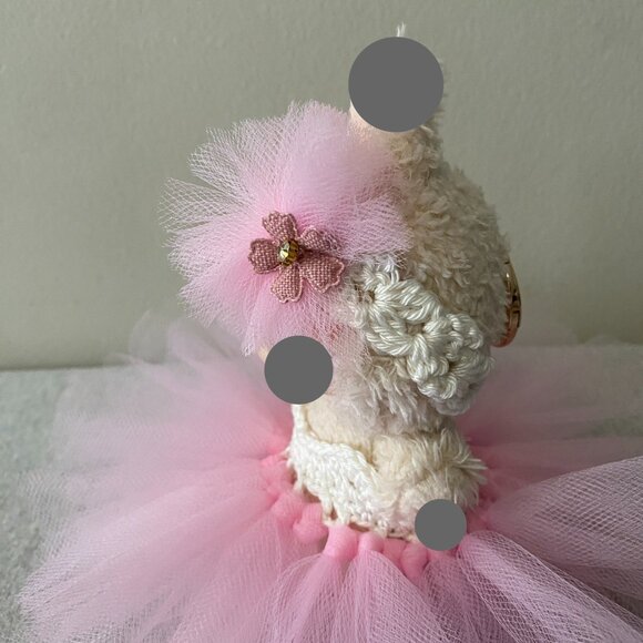Handmade Crochet Pink Sweetheart Neckline Tutu for 17cm Doll 2-Piece Set - Picture 6 of 7